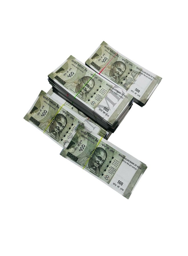 Shimmera Pack of 5 Bundle Duplicate Money Fake Currency Notes Dummy Rupee Bundle Money for Kids to Play Nakli Note Learning and Education Money for Kids (Total 500 Notes) - Image 4